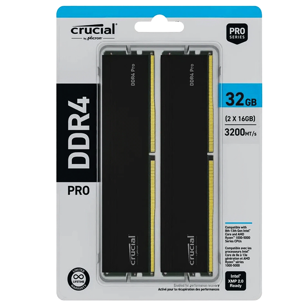 32GB Crucial Pro Edition CL22 DDR4-3200MHz Dual Kit schwarz