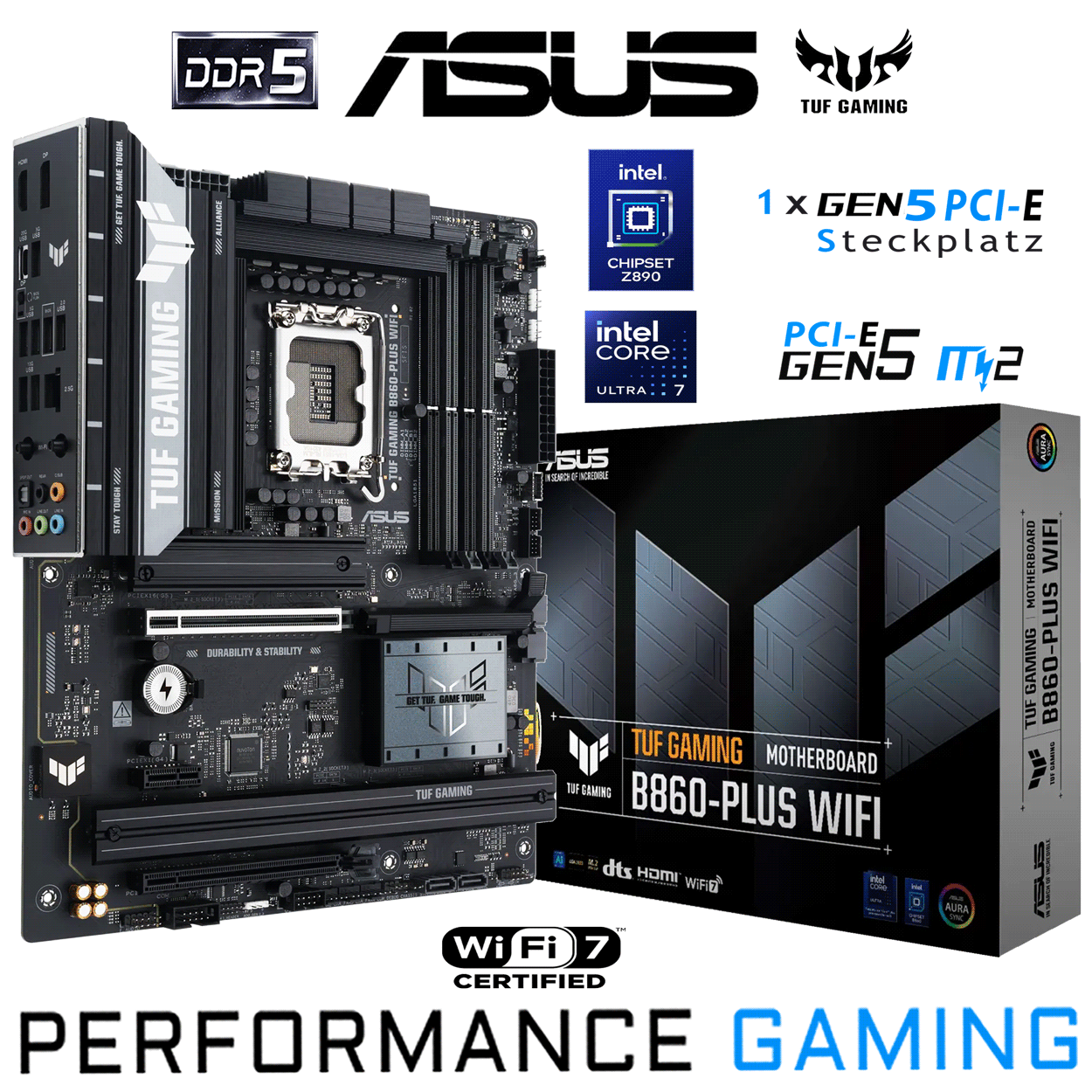 PC Bundle - Intel Core i7 Ultra 265K - ASUS TUF Gaming B860-Plus WIFI - 16GB Kingston Fury Beast DDR5-6000 Kit
