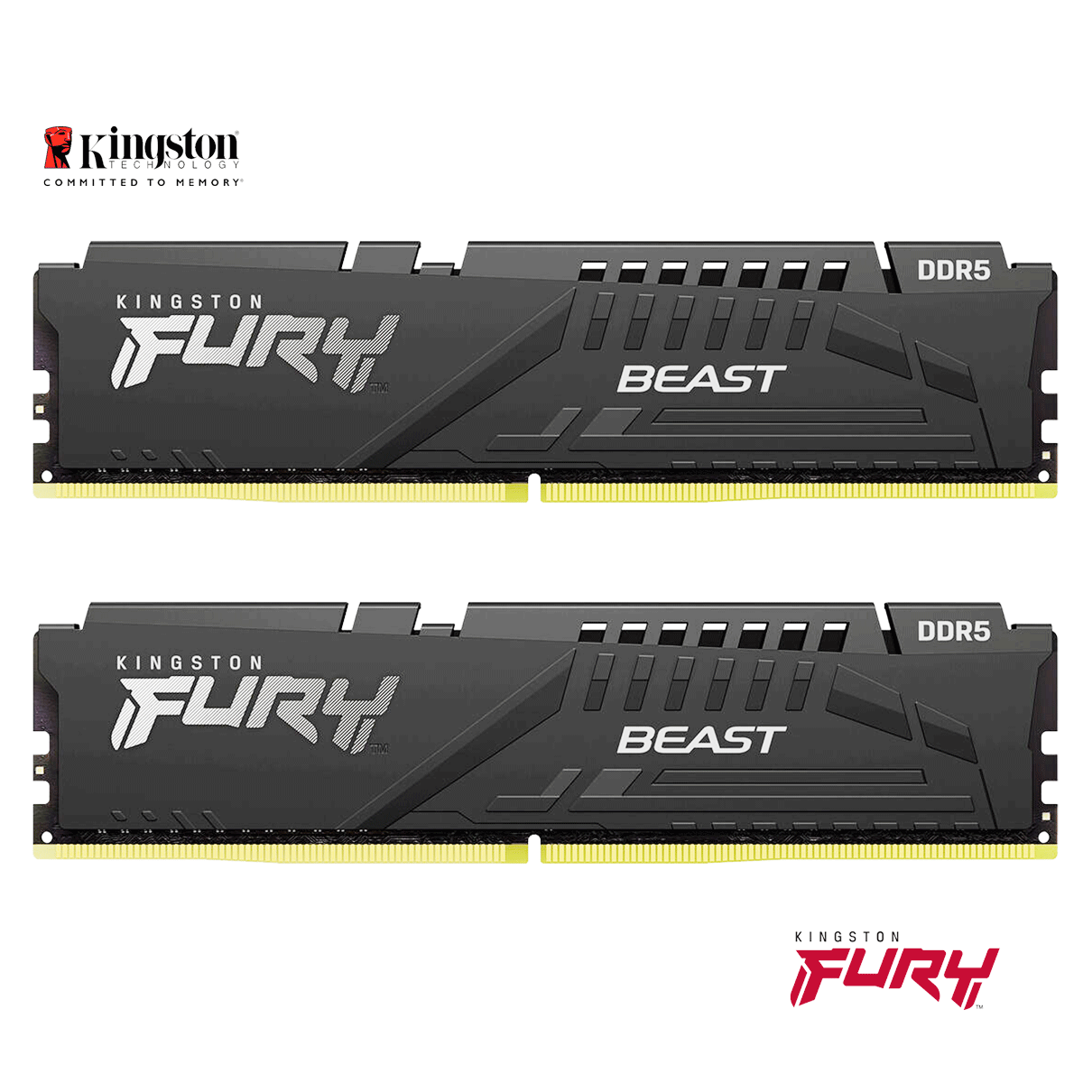 32GB Kingston FURY™ Beast DDR5 Speicher 5200MHz CL40 (2x 16GB) Dual Kit of 2 schwarz
