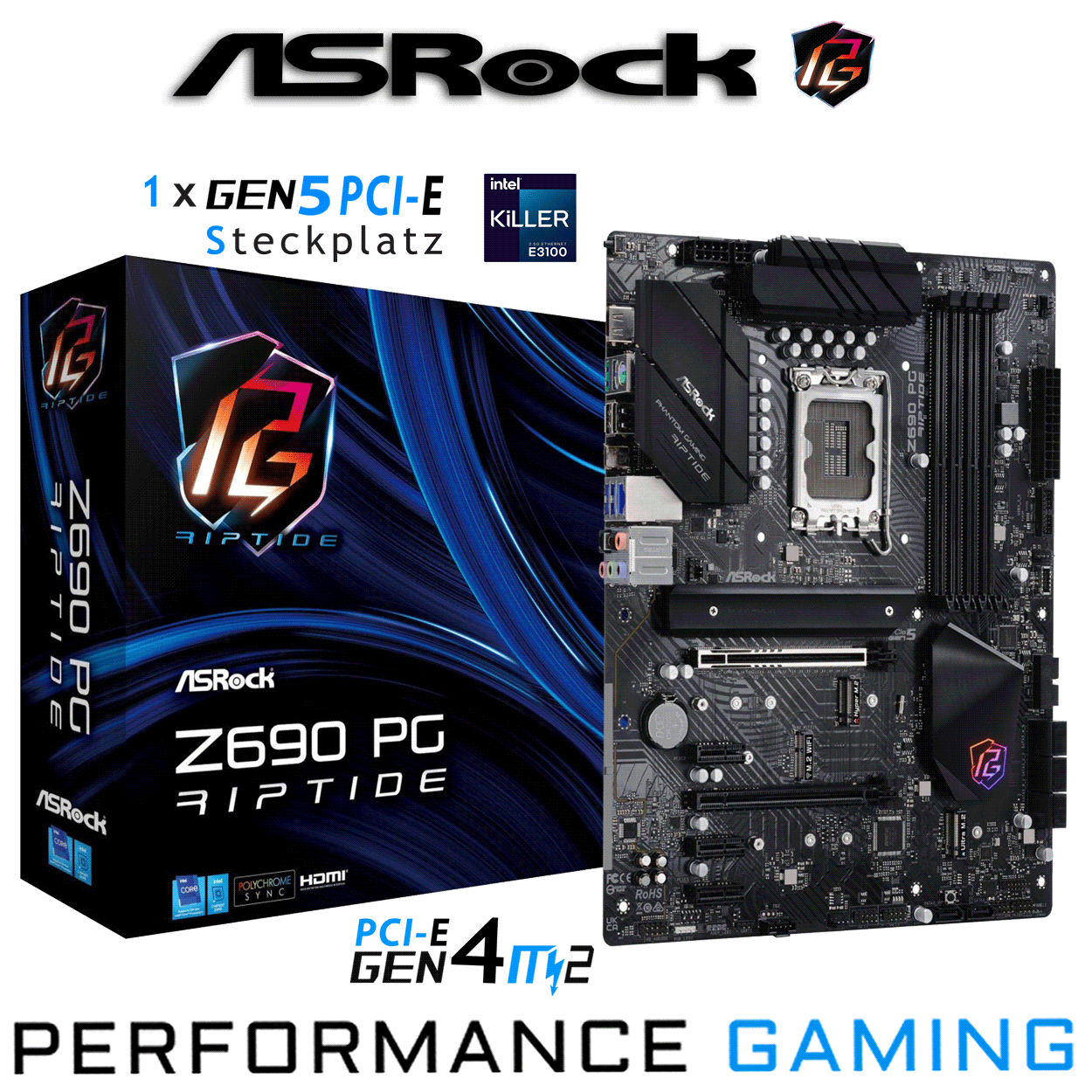 PC Bundle - Intel Core i3 14100F - ASRock Z690 PG Riptide DDR4 - 16GB Fury Beast DDR4-3200MHz Dual Kit