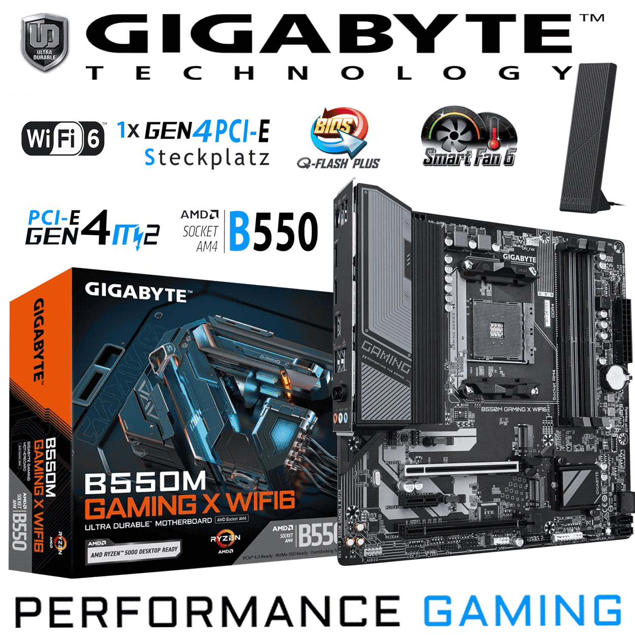 PC Bundle - AMD Ryzen 5 5500 - Gigabyte  B550M Gaming X Wifi6 - 16GB DDR4-3200 Dual Kit