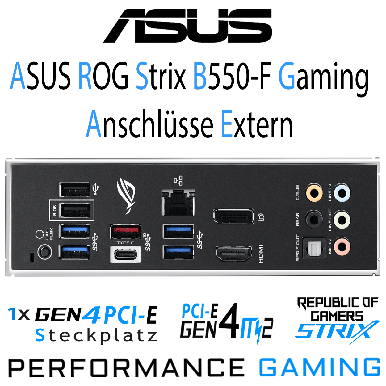 Asus Rog Strix B550-F Gaming Sockel AM4 DDR4 ATX Mainboard