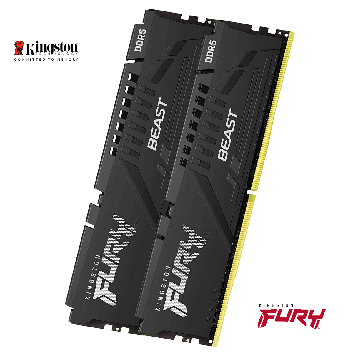 16GB Kingston FURY Beast DDR5-5200 DIMM CL40 (2x 8GB Module) Dual Kit of 2 schwarz