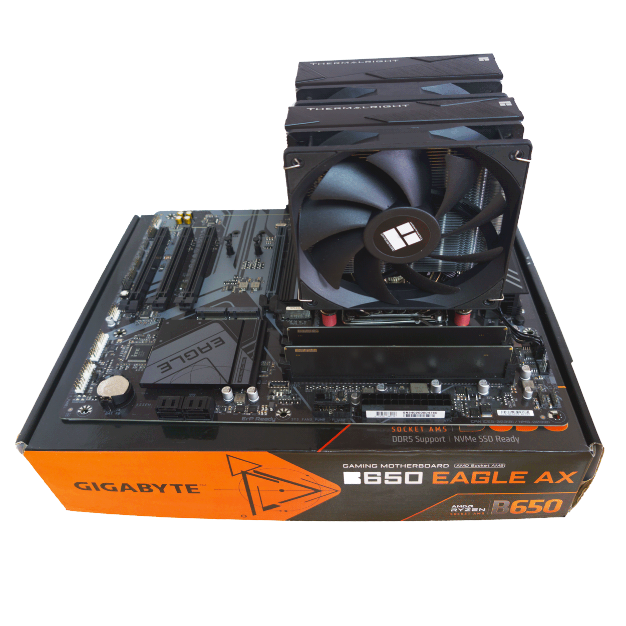 PC Bundle - AMD Ryzen 5 7600X - Gigabyte B650 Eagle AX  - 16GB Crucial DDR5-4800, CL40-39-39 (2x8GB) Module