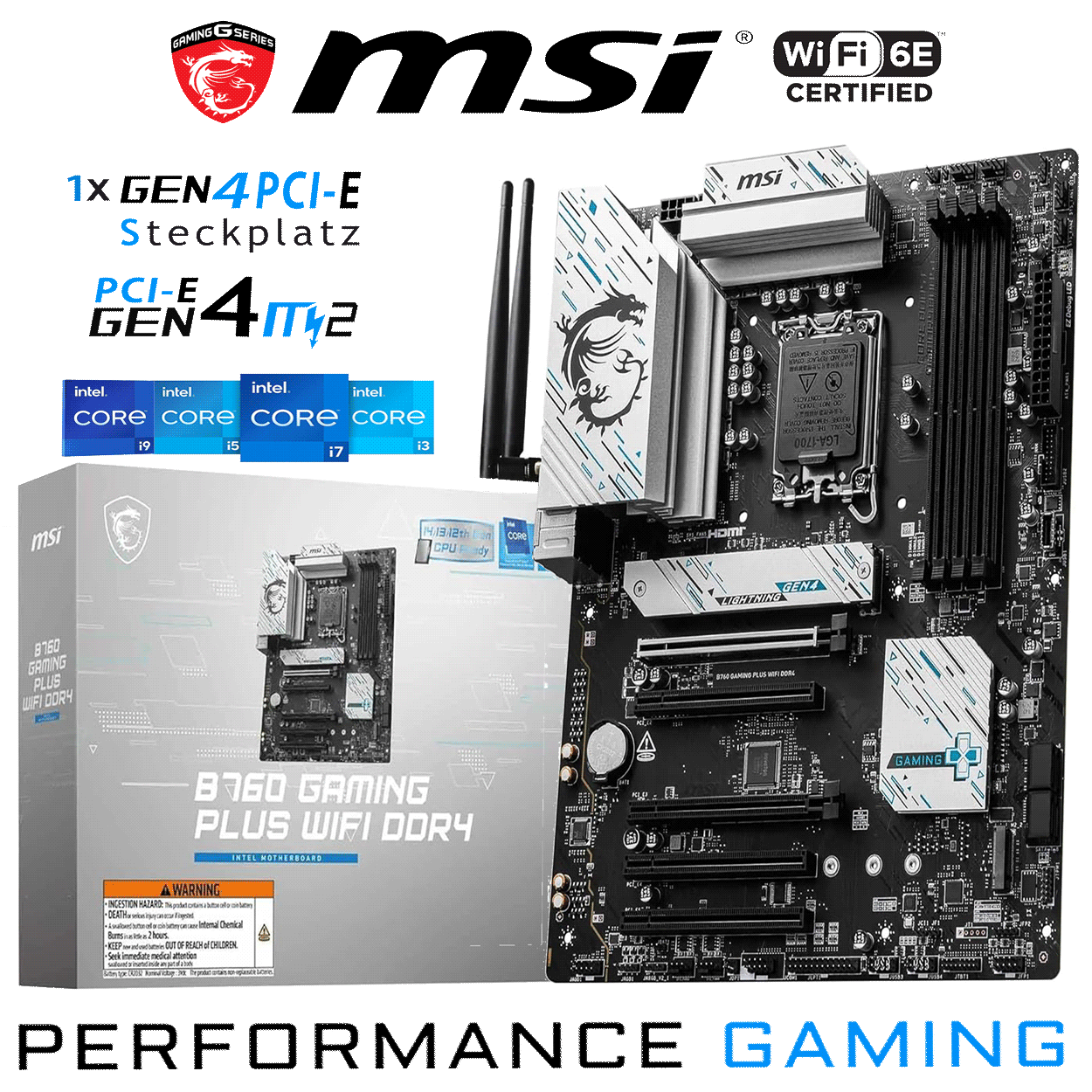 PC Bundle - Intel Core i5 12400F - MSI B760 Gaming Plus Wifi DDR4 - 16GB Kingston Fury Beast DDR4-3200 Kit