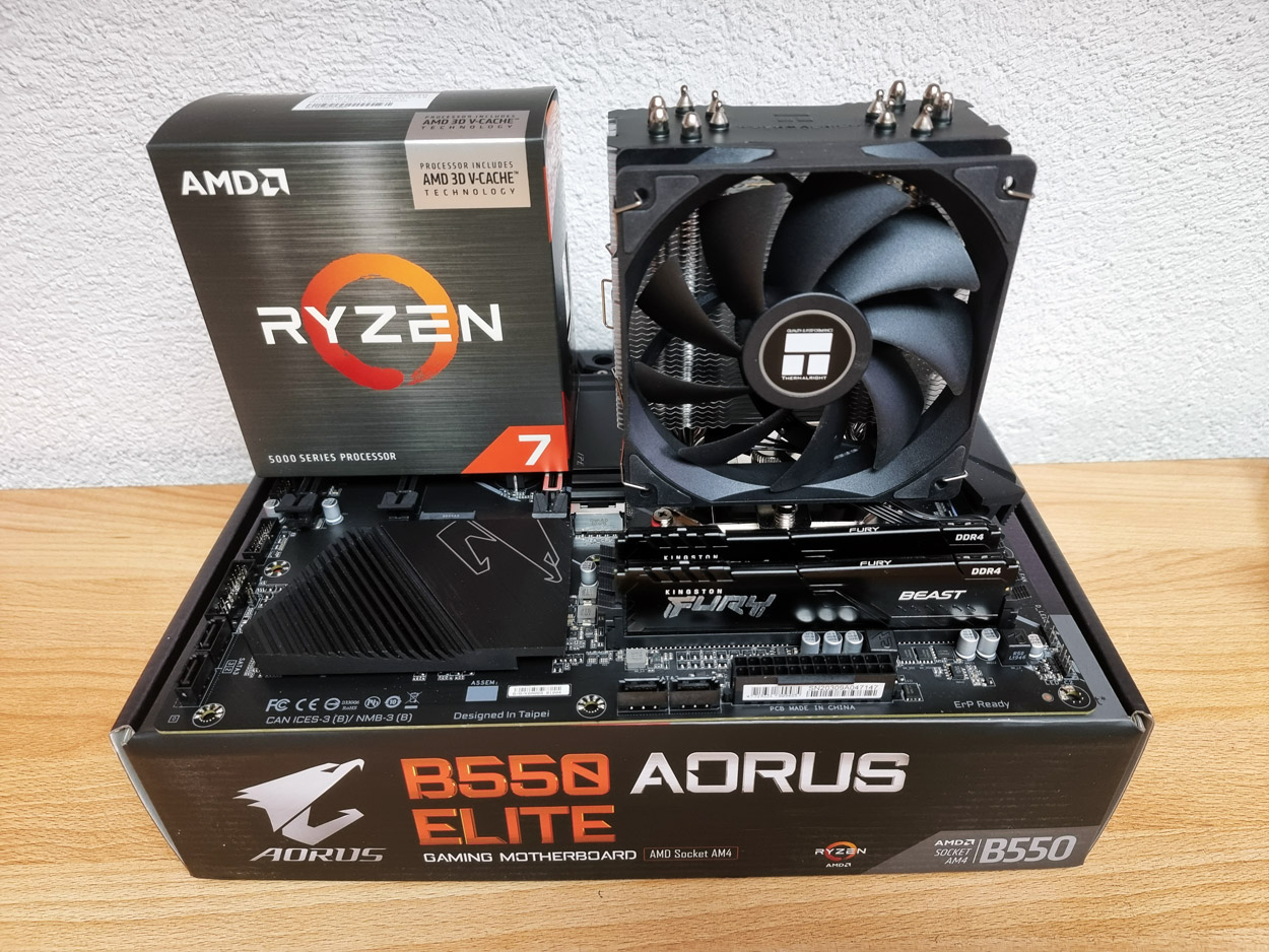 PC Bundle - AMD Ryzen 7 5700X3D - Gigabyte B550 Aorus Elite Mainboard - 32GB DDR4-3200MHz 