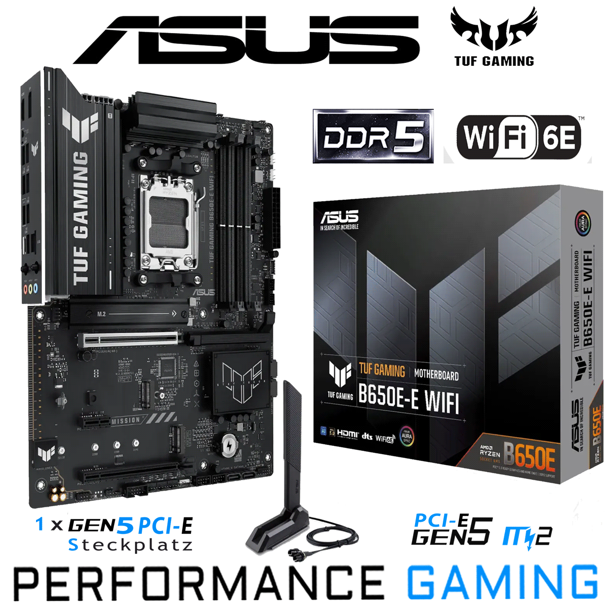 PC Bundle - AMD Ryzen 5 7600X3D - ASUS TUF Gaming B650E-E WIFI - 16GB Kingston Fury Beast DDR5-6000 Kit 
