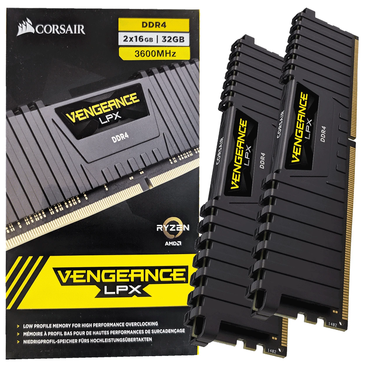 32GB Corsair Vengeance LPX DDR4-3600 CL18 Dual Kit schwarz (AMD Ryzen optimiert)