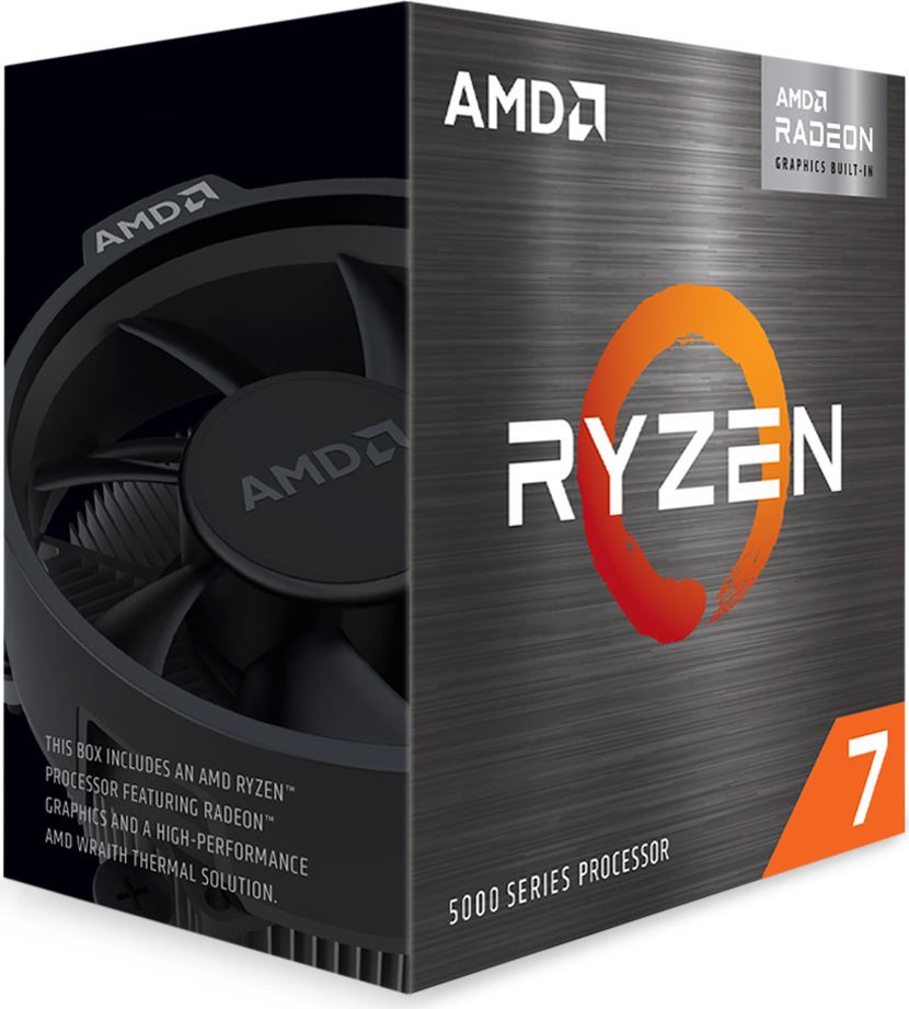  AMD 7 5700G, 8C/16T, 3.80-4.60GHz, boxed inkl. AMD Wraith Stealth CPU Kühler