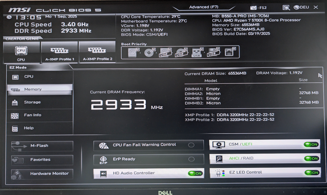 64GB Crucial Pro (2 x16GB) DDR4-3200 DIMM CL22-22-22 Dual Kit schwarz