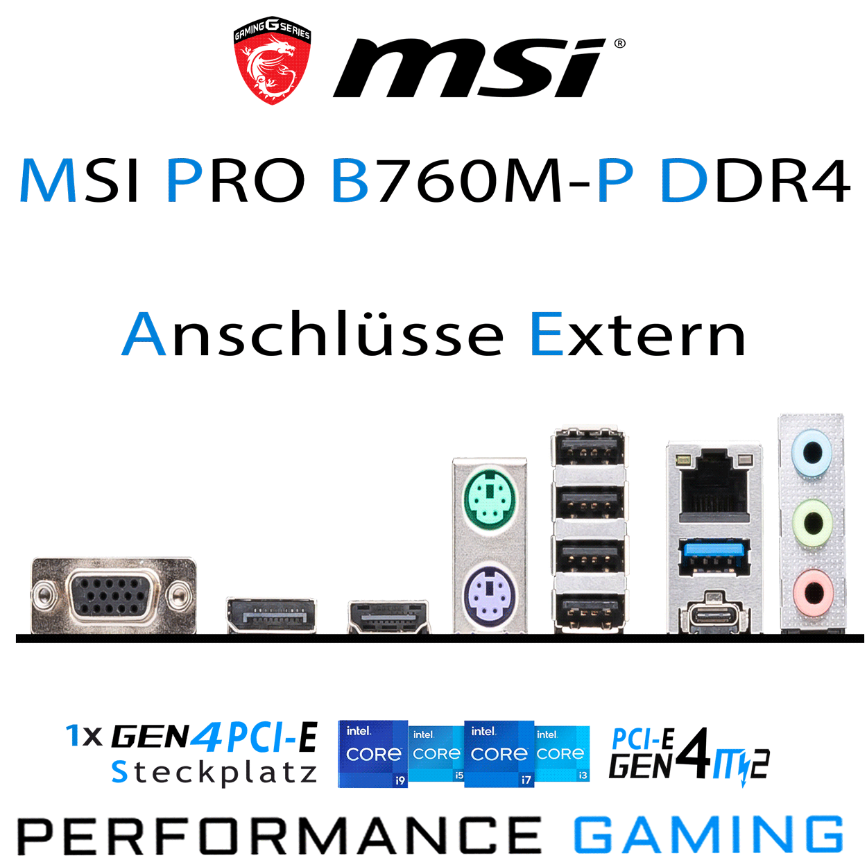 PC Bundle - Intel Core i5 12400 - MSI PRO B760M-P DDR4 - 16GB Fury Beast DDR4-3200MHz Kit schwarz