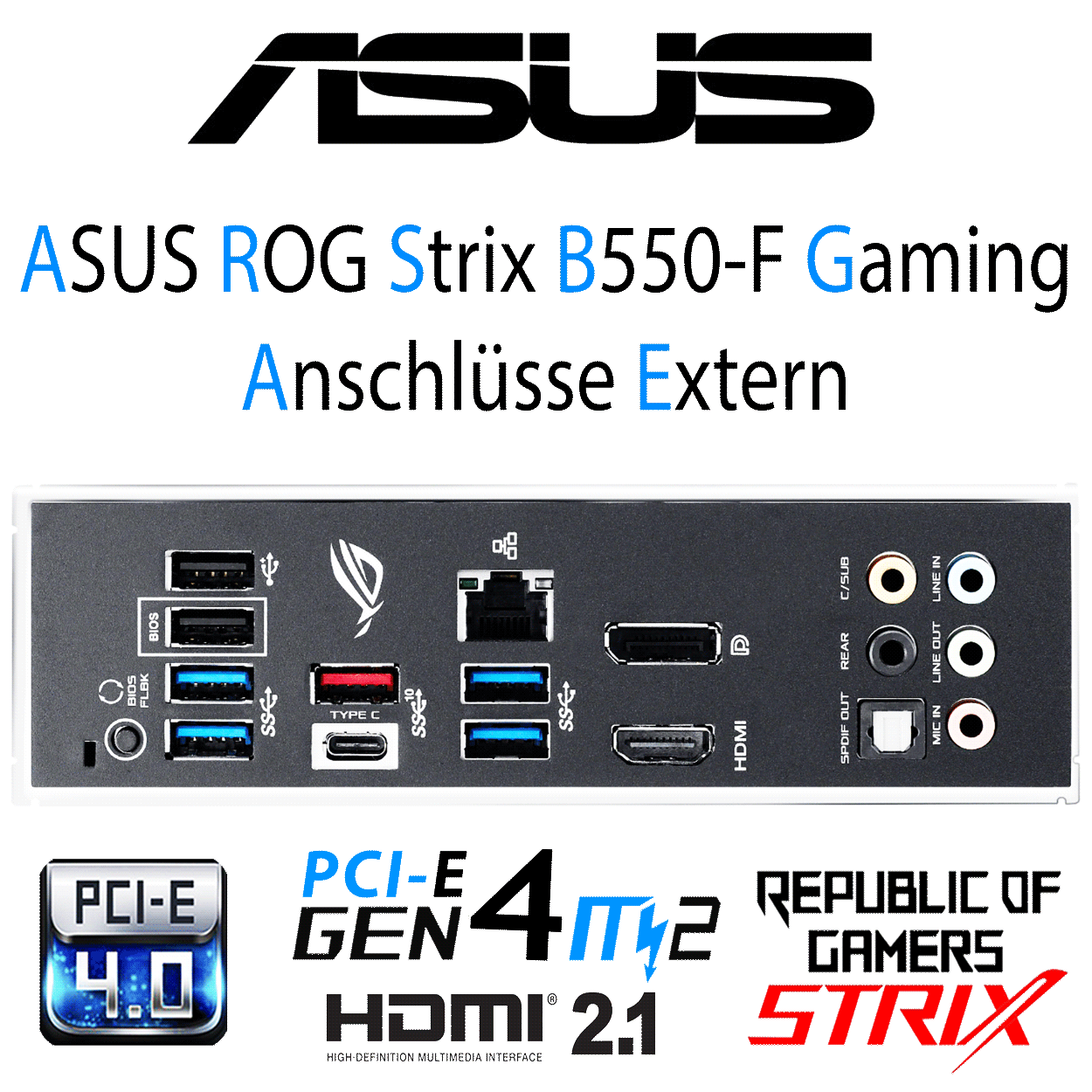 PC Bundle • AMD Ryzen 7 5800X • Asus Rog Strix B550-F Gaming • 16GB DDR4-3200 DDR4 Dual Kit schwarz