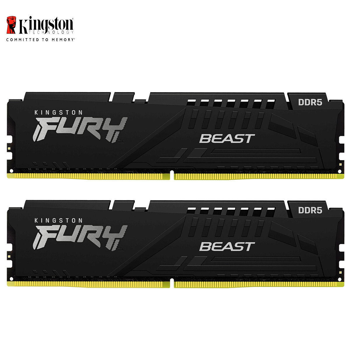 16GB Kingston FURY Beast DDR5-6000 DIMM CL40-40-40 (2x 8GB) Dual Kit of 2 schwarz