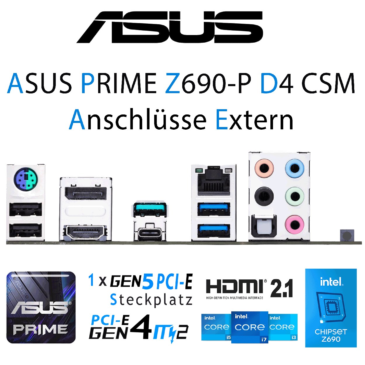 PC Bundle • Intel Core i9 13900KF • ASUS PRIME Z690-P D4-CSM • 16GB Fury Beast DDR4-3200MHz Dual Kit schwarz