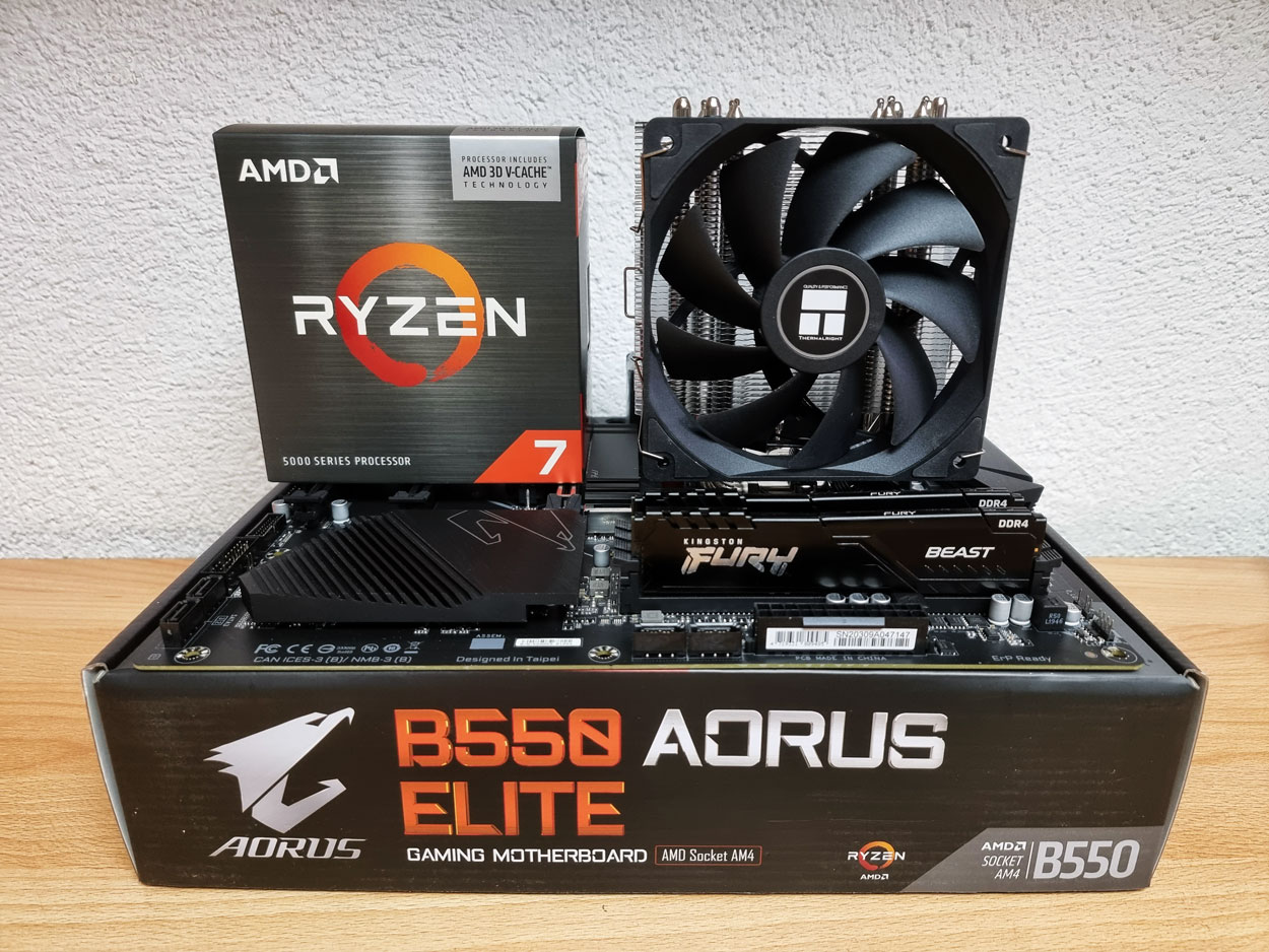 PC Bundle - AMD Ryzen 7 5700X3D - Gigabyte B550 Aorus Elite Mainboard - 32GB DDR4-3200MHz 